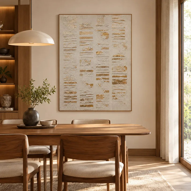 Wabi-Sabi abstract oil painting showing layered abstract marks, texture and expressive painterly movement in a grey palette.