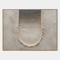 Peinture à l'huile abstraite et conceptuelle Wabi-Sabi présentant des marques abstraites superposées, une texture et un mouvement pictural expressif dans une palette de gris.