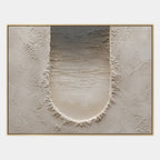 Wabi-Sabi abstract oil painting showing layered abstract marks, texture and expressive painterly movement in a brown palette.