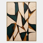 Wabi-Sabi abstract oil painting showing layered abstract marks, texture and expressive painterly movement in a beige palette.