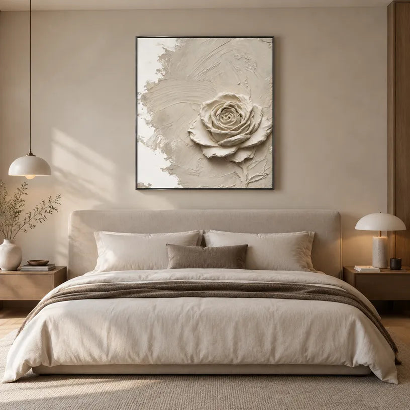 Wabi-Sabi abstract oil painting showing layered abstract marks, texture and expressive painterly movement.