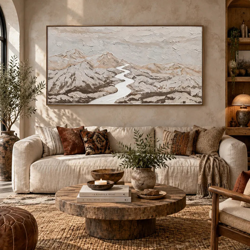 Wabi-Sabi abstract oil painting showing layered abstract marks, texture and expressive painterly movement in a grey palette.