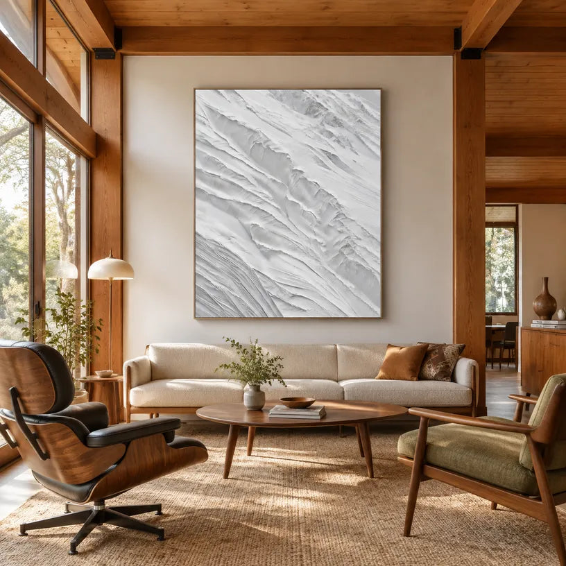 Wabi-Sabi abstract oil painting showing layered abstract marks, texture and expressive painterly movement in a grey palette.
