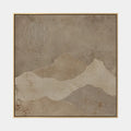 Peinture à l'huile de paysages, de marines et de paysages urbains Wabi-Sabi présentant un paysage atmosphérique, un paysage marin ou une composition inspirée de la ville dans une palette beige.