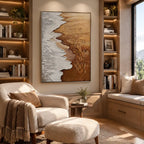 Wabi-Sabi abstract oil painting showing layered abstract marks, texture and expressive painterly movement in a grey palette.