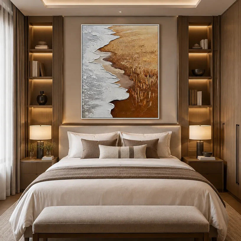 Wabi-Sabi abstract oil painting showing layered abstract marks, texture and expressive painterly movement in a grey palette.