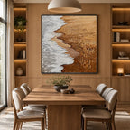 Wabi-Sabi abstract oil painting showing layered abstract marks, texture and expressive painterly movement in a grey palette.
