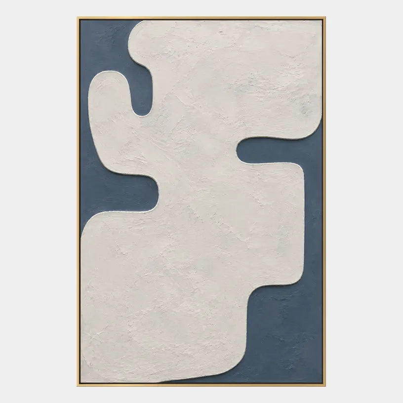 Wabi-Sabi abstract oil painting showing layered abstract marks, texture and expressive painterly movement.