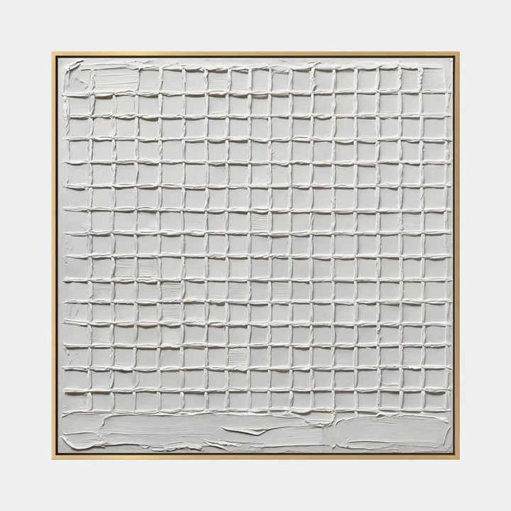 Pittura a olio astratta e concettuale Wabi-Sabi con segni astratti stratificati, consistenza e movimento pittorico espressivo in una tavolozza in bianco e nero.