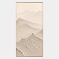 Wabi-Sabi-Ölgemälde „Landschaften, Seestücke und Stadtansichten“ mit einer stimmungsvollen Landschafts-, Seestücks- oder Stadtkomposition in einer beigen Palette.