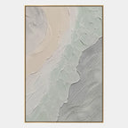 Wabi-Sabi abstract oil painting showing layered abstract marks, texture and expressive painterly movement in a grey palette.