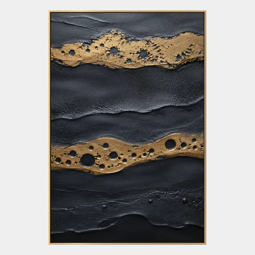 Wabi-Sabi abstract oil painting showing layered abstract marks, texture and expressive painterly movement in a blue palette.