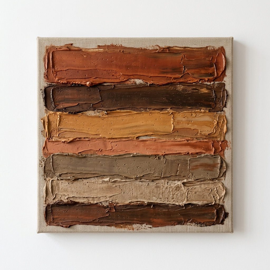 Sediment Line wabi-sabi textured canvas