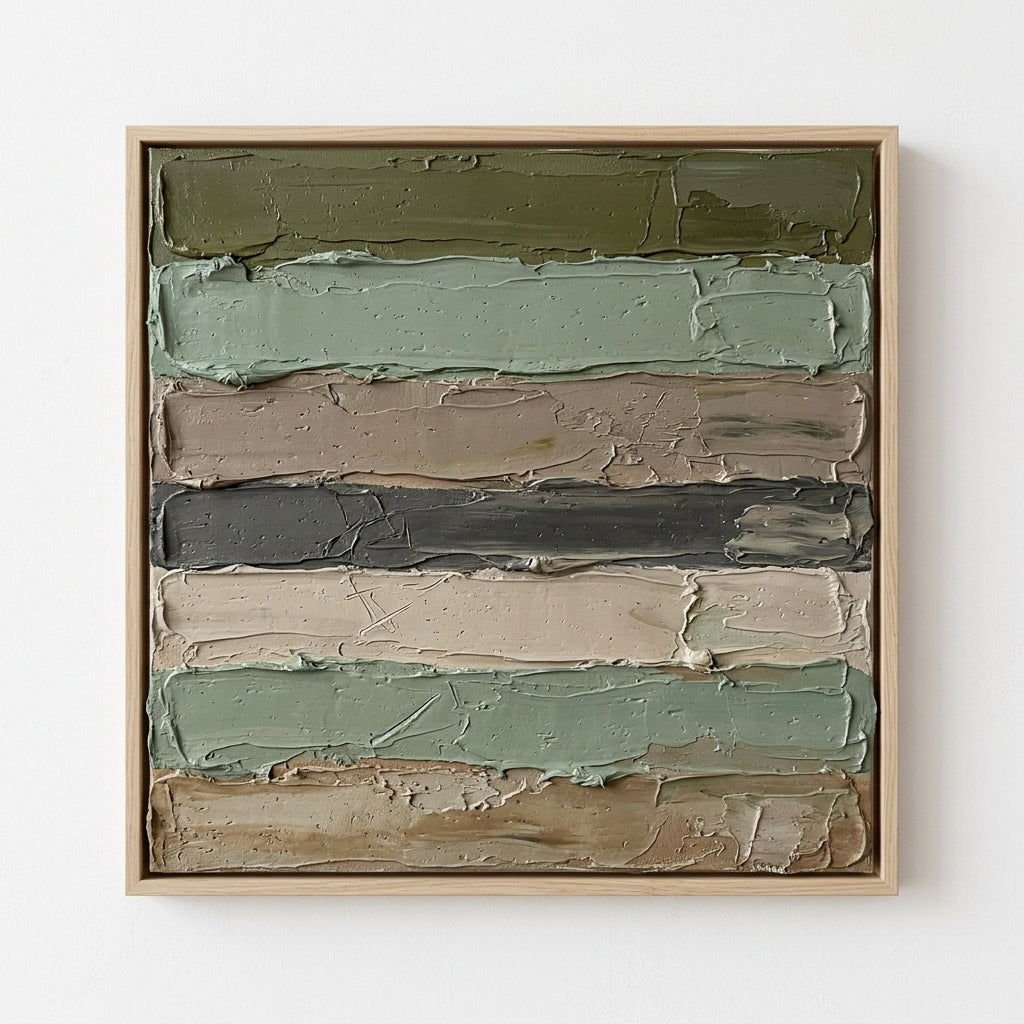 Quiet Horizon wabi-sabi textured canvas