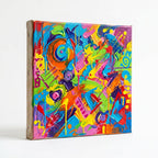 Neon Static pop graffiti canvas