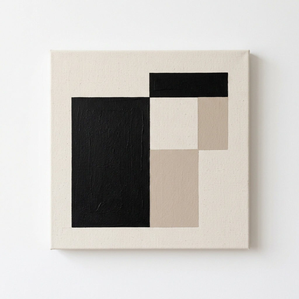 Silent Geometry minimalist textured art