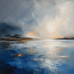 Twilight Valley original hand-painted landscape by Zora Art