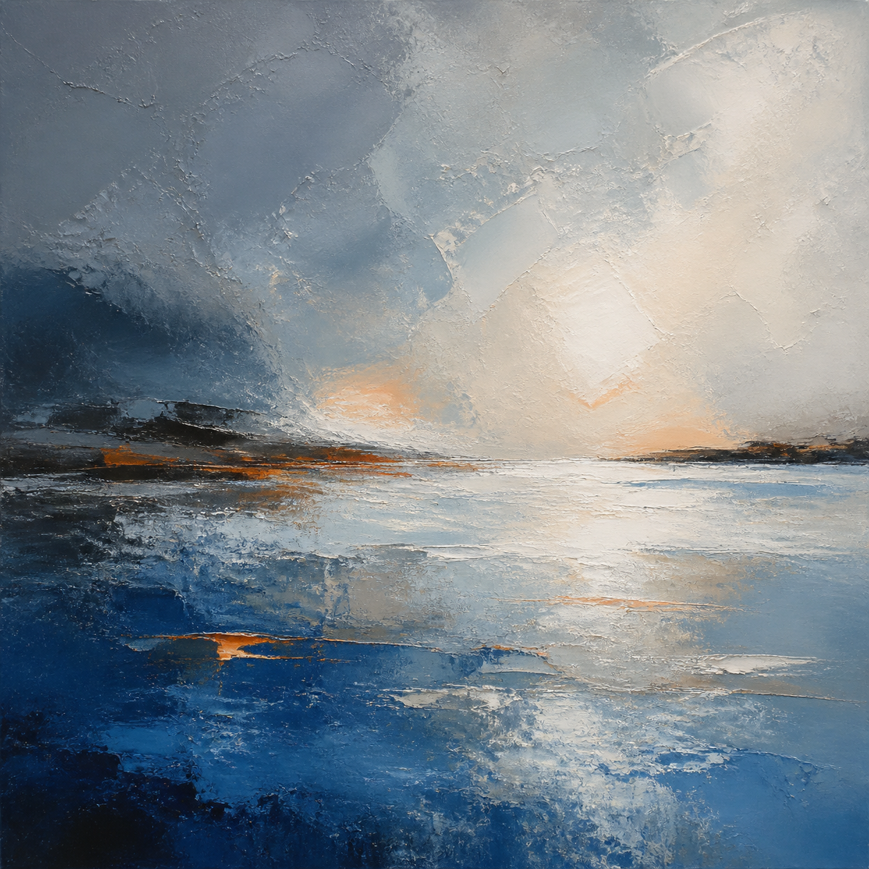 Twilight Valley original hand-painted landscape by Zora Art