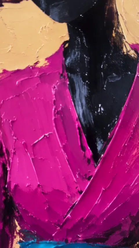 The palette-knife detail