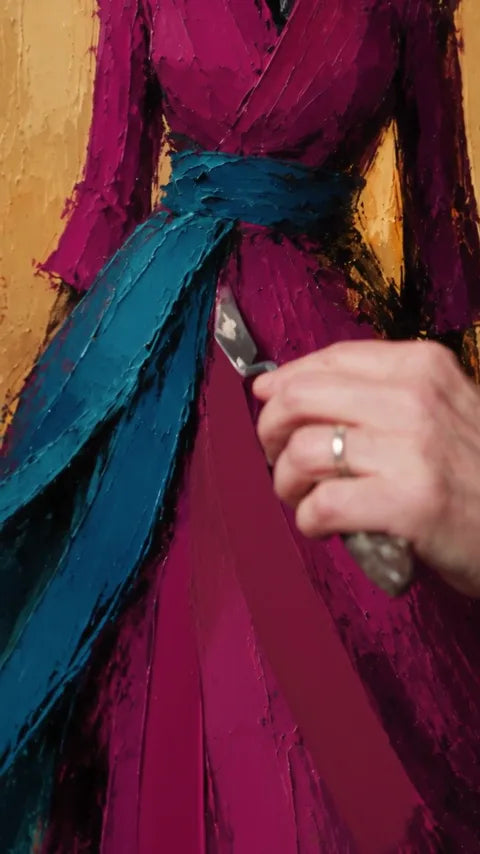 A portrait in purple