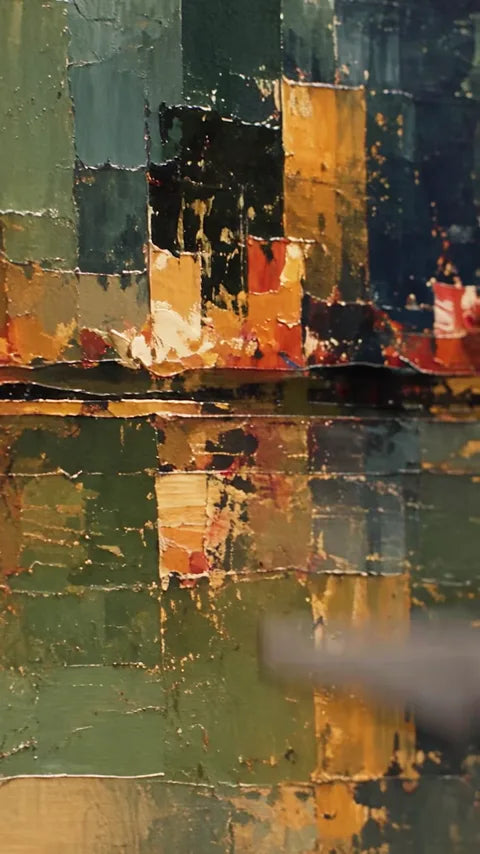 City lights in paint